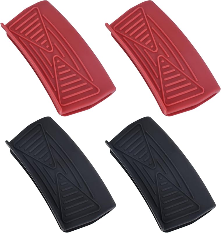 Silikon Schutz Für Topfgriffe 4 Stück Silikongriffe Für Gusspfannen, Silikongriffe Für Töpfe Hitzebeständig, Silikon Topfgriffe Für Gusstöpfe, Topflappen Handclip, Für Bratpfannen Ofenschalen — Foto 8 von 8