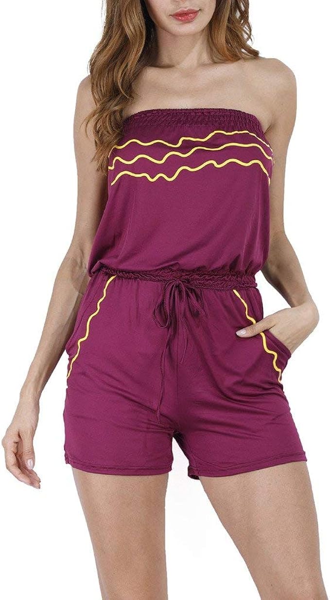 Adelina Jumpsuit Ladies Summer Elegant Bandeau Jumpsuit Topless Festive