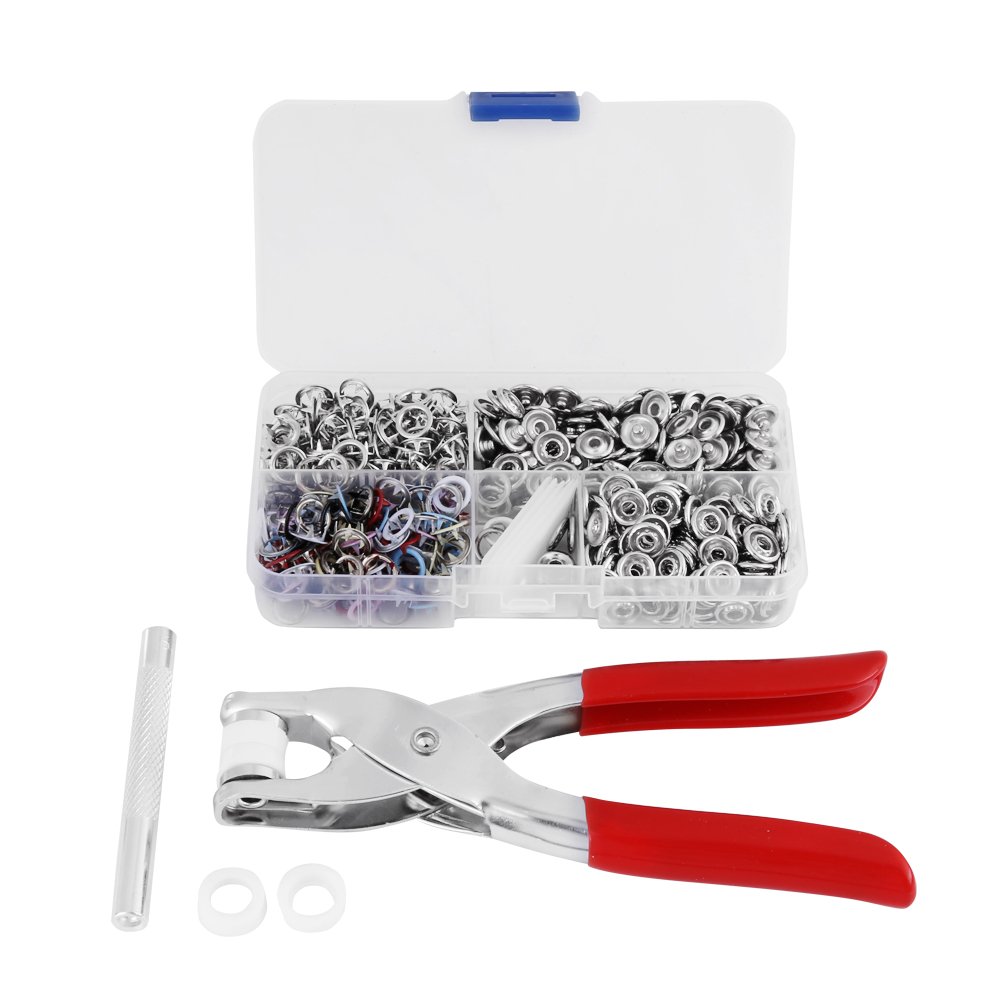 Pliers, 120 Sets Mix Colors Metal Prong Snap Buttons Fasteners Press Studs + Plier Setting Tool