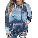 CARCOS Plus Size Hoodies for Women Long Sleeve Pullover Shirts Drawstring Tops XL-5XL