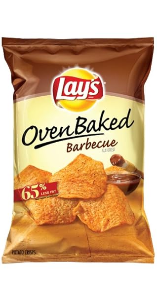 Lay's baked barbeque potato crisps 1.125oz plastic bag (028400071895)