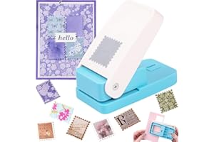 Stamp Paper Punch Portable Holes Cutter Portable Manual Puncher for Crafting Card Making Supplies, DIY Projects, Gifts，Statio