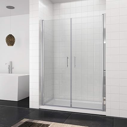 Duschkabine Duschtür Rahmenlos Nischentür Doppel Pendeltür