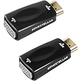 HDMI to VGA Converter 1080P 2-Pack, Benestellar HDMI Male to VGA Female Video Adapter for PC, Laptop, DVD, Desktop and other HDMI Input Devices(2Pack Without Audio)