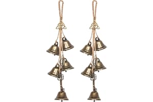 AUSICFEN 2PCS Witch Bells for Door Knob for Protection Witchcraft Bells Wiccan Magic Wind Chimes for Home Door Doorknob(Celtic Knot Bell)