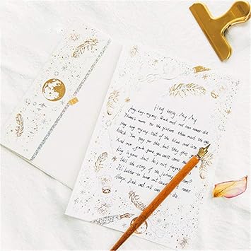 Papeleria Papel Carta Sobre Carta De Amor Papel De Escribir Romantico Membrete Blanco Papeleria Amazon Com Mx Oficina Y Papeleraa