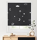 LazBlinds 100% Blackout Roller Shades, No Tools No