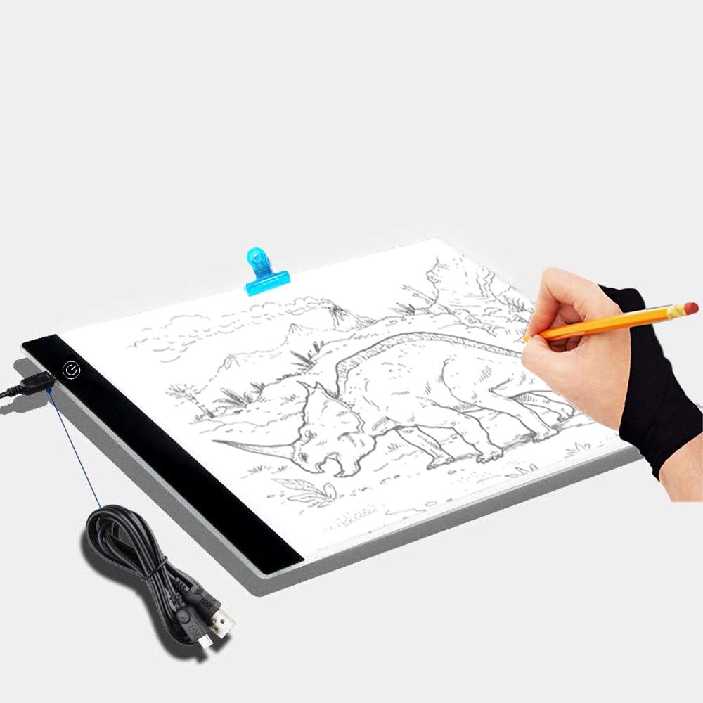 Light Box Drawing, A4 Light Box LED Copy Board Drawing Light Pad with