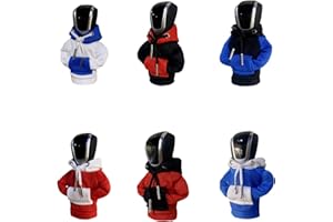 Oanruyan Car Gear Shift Cover,Car Shift Knob Hoodie,Funny Fashionable Winter Warm Gear Shift Knob Cover Sweater Shirt,Auto Interior Universal Car Decor Accessories Decorations Gift (6PCS)