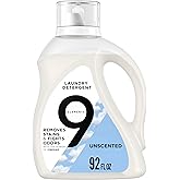 9 Elements Liquid Laundry Detergent, Unscented, Vinegar Powered, 92 fl oz, 1 count
