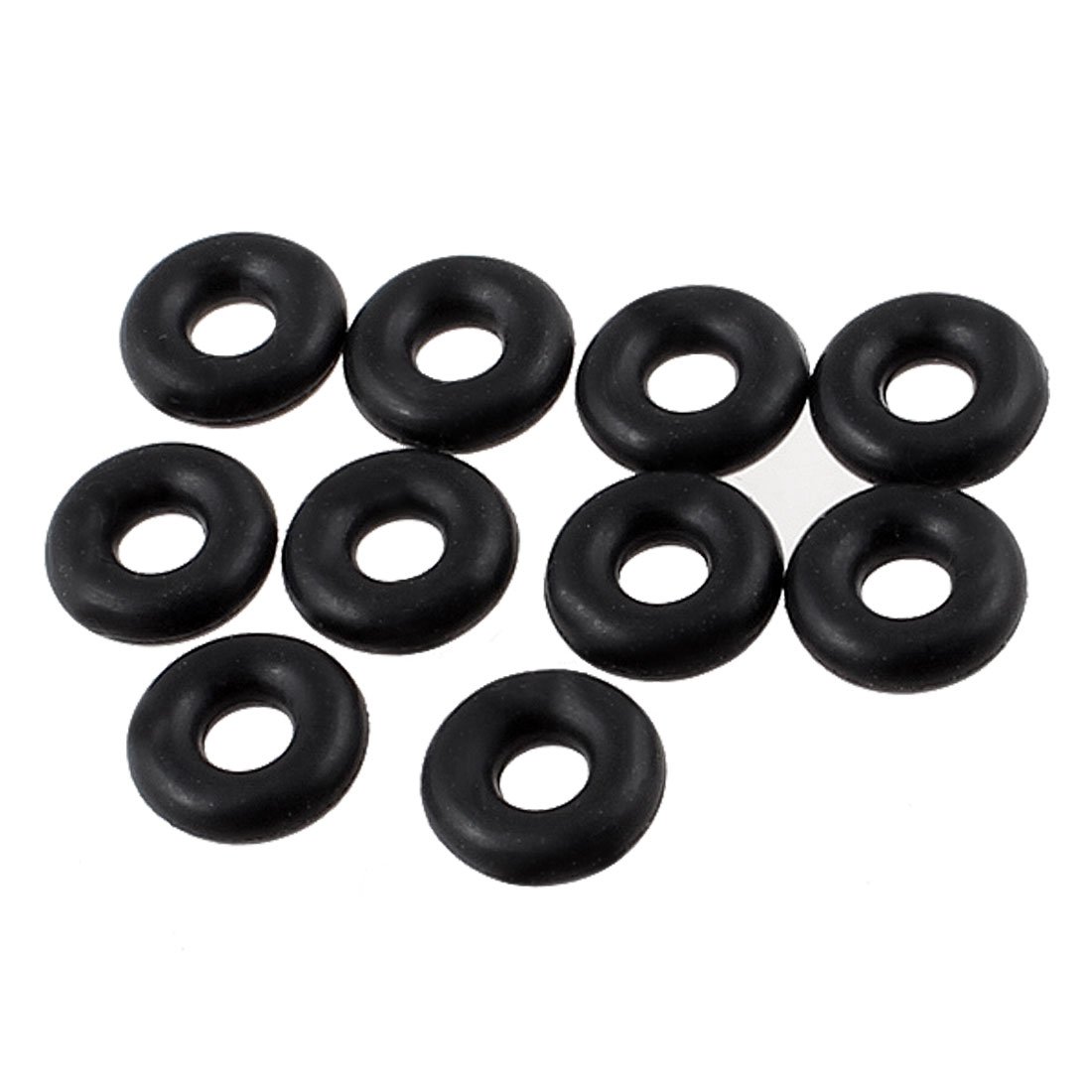2x6mm Black Nitrile Rubber Sealing O Ring Seal Washer Grommets 10 Pcs