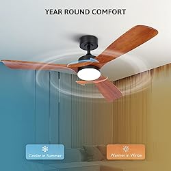 VONLUCE Ceiling Fans with Lights, 52 Inch Ceiling