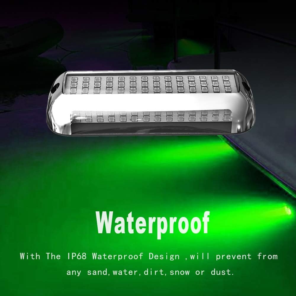 HUSUKU SOOP3 Plus 84LED 170°Unique Design Waterproof Stainless Steel High Luminence Underwater boat lights : Sports & Outdoors