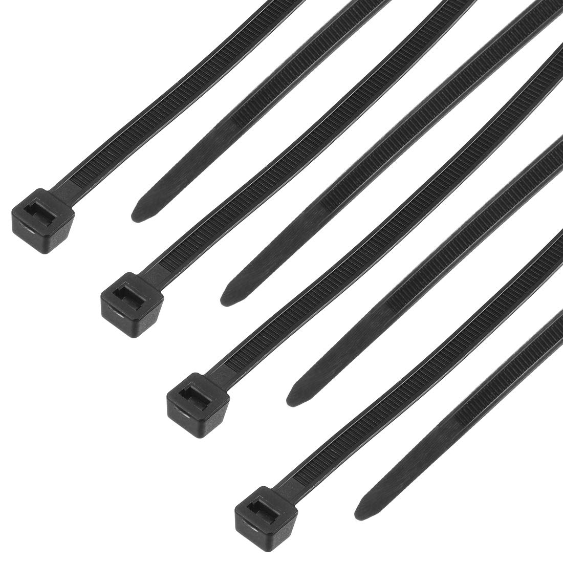 sourcing map Nylon Cable Ties 20 Inch Self-Locking Zip Ties 0.2 Inch Width Black 25pcs