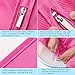 Univivi Dance Costume Bags Foldable 36 inch for Dance Competitions Garment Bag, with 2 Zipper Mesh Pockets and Clear Window, for Storage or Travel Set of 3 （Pink）