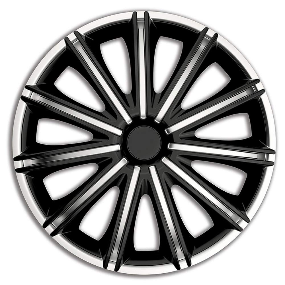 AutoStyle Set of 4 wheel covers Nero 17-inch silver/black