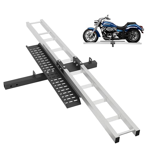 Aluminum Motorcycle Carrier, 450 Lbs Capacity Hitch-Mounted Dirt Bike ...