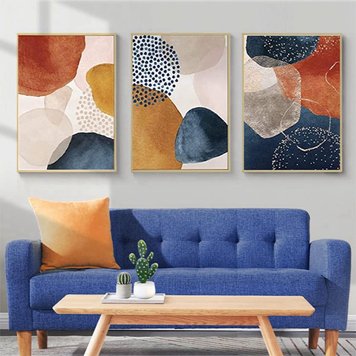 Bohemian Poster Set - Aesthetic Plant Pictures, Modern Abstract Art Wall Pictures, Boho Decorative, Without Frame (3.60 x 90 cm x 3 Pieces)