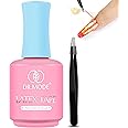 DRMODE Liquid Latex for Nails, Fast Drying Liquid Latex Nail Polish Barrier Peel off Latex Tape, Nail Polish Skin Protector Cuticle Guard for Fingers Nail Painting with Tweezers for Various Nail Art