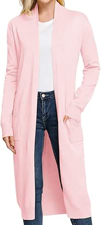 pink duster sweater
