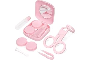 Jozaya Contacts Lens Helper-Portable Contact Lens Insertion Wearing Aids with Mirror Contact Lens Insertion Tool (Pink)