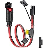 KarlKers SAE Extension Cord Compatible with NOCO Genius Smart Battery Chargers, 16AWG SAE Adapter with 20A Fuse Waterproof Pl