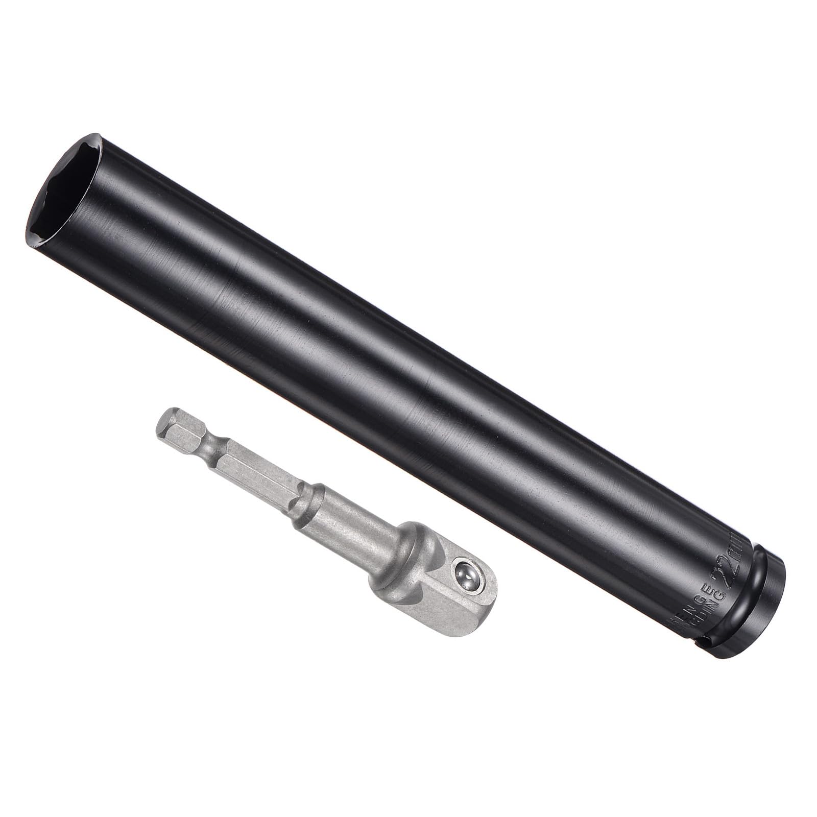 CoCud Deep Socket Set, 22mm Socket 8" Length 1/2" Drive, CR-V 6-Point Drive Socket Accessory Set with 1/4" Socket Adapter - (Applications: for Electric Hand Drill Screwdriver)