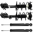 TRQ Front and Rear Complete Strut Assembly & Shock Absorber Kit Complete Strut & Coil Spring Assembly Compatible with 2018-2022 Toyota C-HR