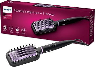StyleCare Essential Glättbürste BHH880/00 Extra großer Bürstenbereich, ThermoProtect-Technologie, Turmalin-Keramikbeschichtung