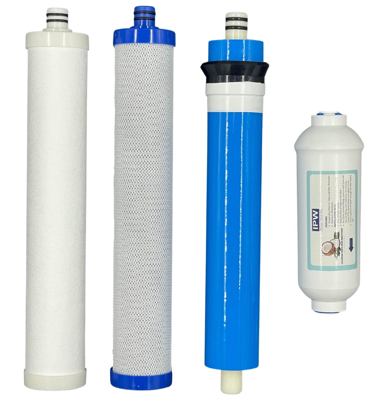 Cartucce E Membrana Di Ricambio Per Sistema Di Osmosi Inversa Culligan AC-30 - Set Completo Da 4 Filtri Per Acqua Potabile Sicura E Pulita