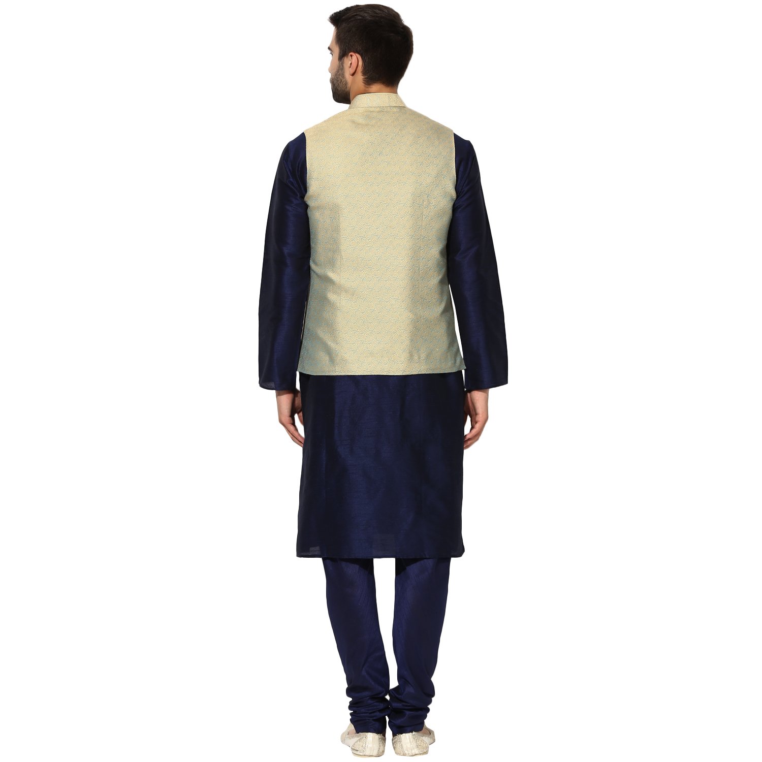 kisah benarasi cotton silkself designwaistcoat for men's