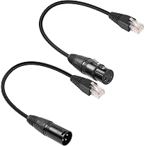 GELRHONR 3pin XLR to RJ45 Male Adapter Cable,XLR Female to RJ45