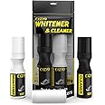 Shoe Cleaner Whitener for Sneaker, COZGO Shoe Cleaning and Whitening Kit, 3.5oz Shoe Cleaner and 3.5oz Whitener, No extra brushes needed,Work on White shoe,Sneaker,Canvas,Mesh,Tennis,PU,Fabric,Leather