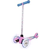 Peppa Pig Self Balancing Kick Scooter with Light Up Wheels, Extra Wide Deck, 3 Wheel Platform, Foot Activated Brake, 75 lbs Limit, Kids & Toddlers Girls or Boys, for Ages 3 and Up (AST483084-BLU-STK-1)