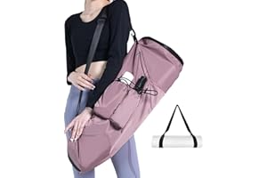 Uhawi Yoga Mat Bag, with Water Bottle Pocket and Big Wet Pocket & Yoga strap & Large Capacity, Stylish & Functional Fitness Mat And Essential items for Women & Men