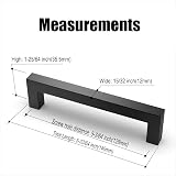 Amerdeco 10 Pack Matte Black 5 Inch Cabinet Pulls Stainless Steel Handles view 6