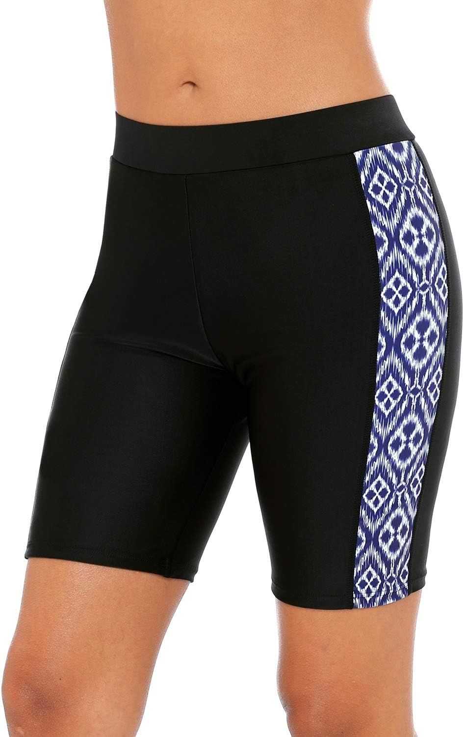 Womens Swim Shorts High Waisted Swimsuit Tankini Bottoms