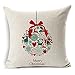 Tailbox Decorative Santa Claus Throw Pillow Covers Merry Christmas Series Cotton Linen Square Throw Pillow Case Xmas Decorations Cushion Cover for Home Office Sofa Couch 18