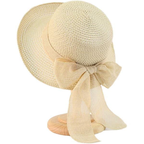 Women Vintage Straw Hat Wide Brim Flat Top Floppy Elegant  display picture 1