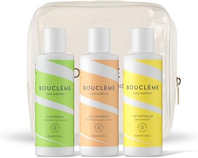 Boucleme Hair Care Ultimate Travel Kit for Curls & Coils 3x100ml Cleanser