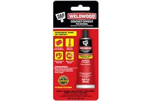 DAP COLORmaxx 7079800129 Weldwood Contact Cement, Liquid, Strong Solvent, Tan, 0.67 oz Bottle