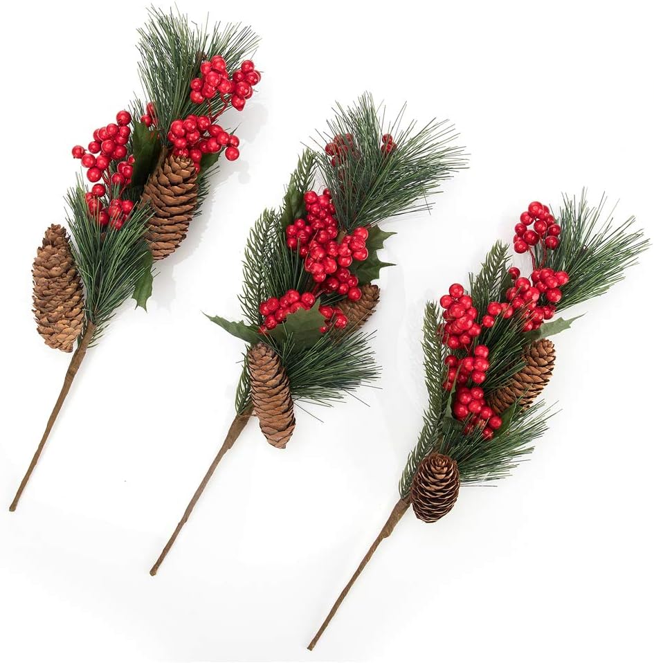 13.7" Christmas Picks ArtificialChristmas Sprigs Pine
