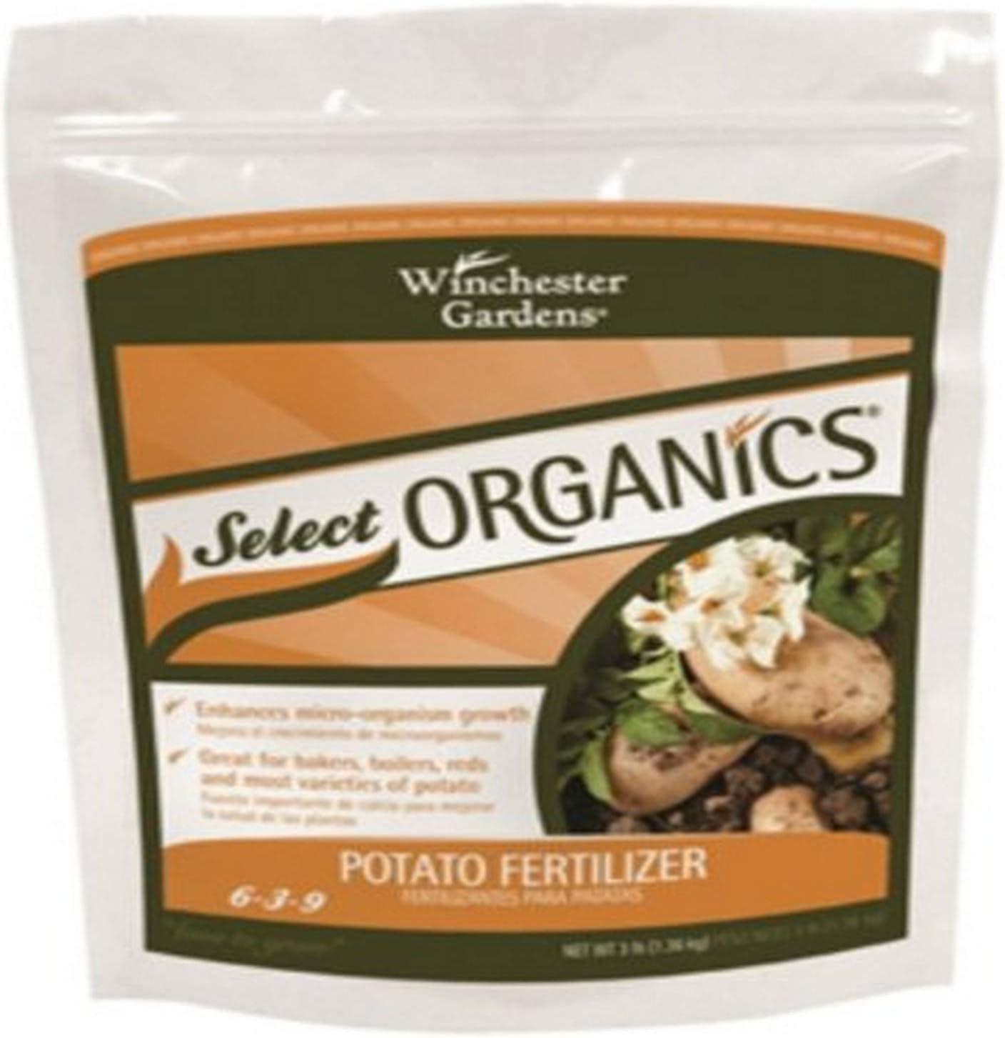 Winchester Gardens NPK 6-3-9 Select Organics Potato Granular Fertilizer, 3-Pound