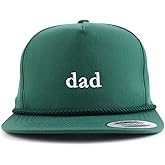 Trendy Apparel Shop Dad Embroidered 5 Panel Flatbill Braid Snapback Golf Cap - Spruce