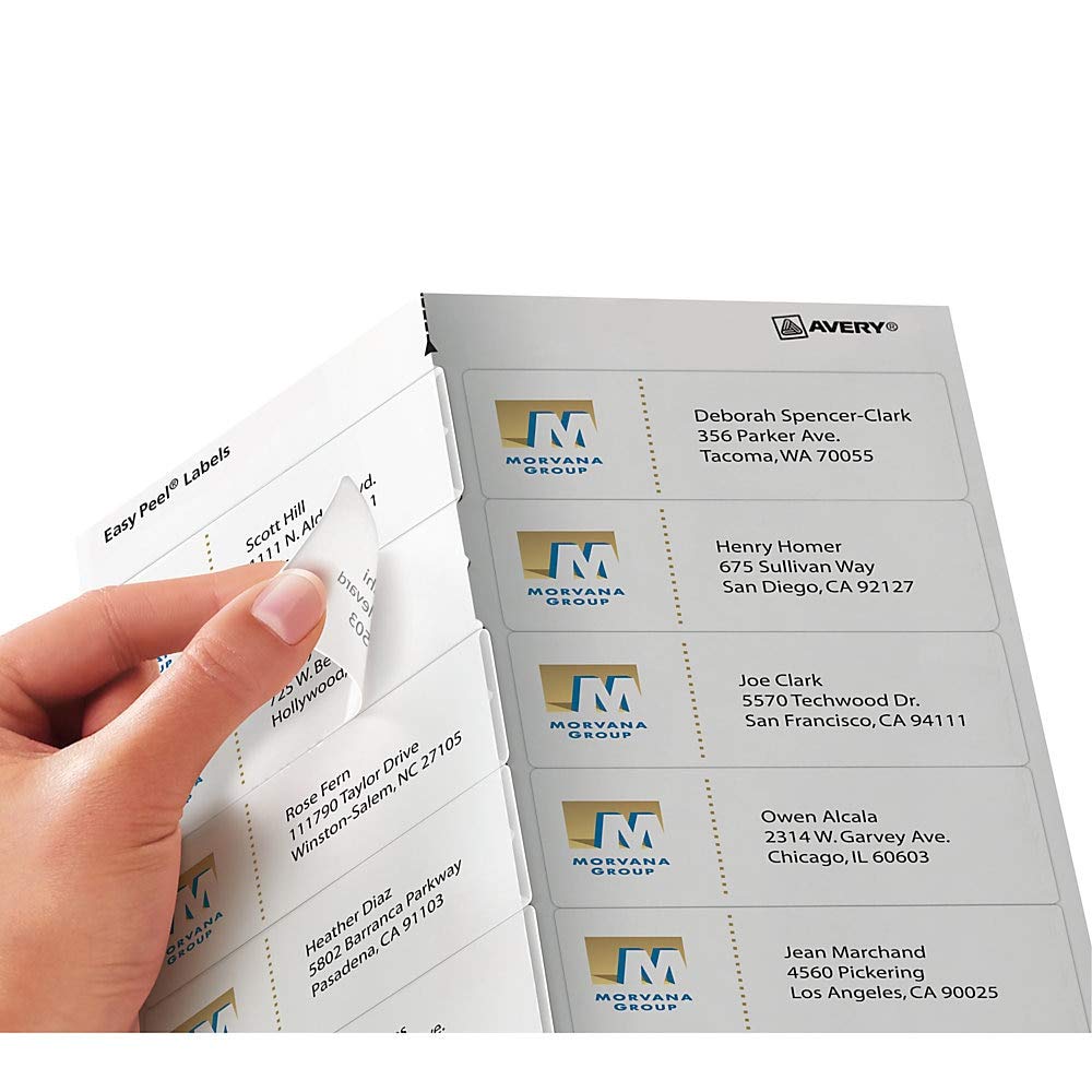 avery frosted clear labels