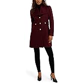 kensie Women's Outerwear Button Up Twill Wool Coat