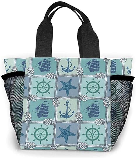 Bolsa De Almuerzo,Nautica Cuerda Estrella De Mar Vela Ancla Bolsas De
