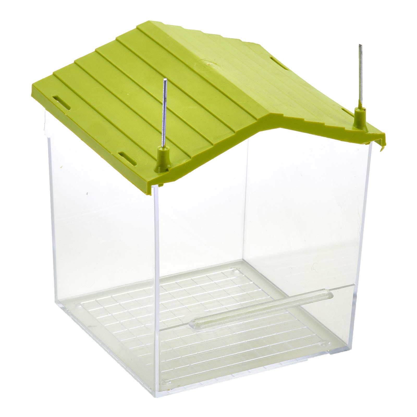 Pet Ting Bird Bath House Green Finch Canary Budgie, 12 x 10 x 10 cm