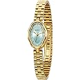 BERNY Gold Watches for Women Dainty Ladies Quartz Watch Vintage Copper Mirrors Shape Japanese Quartz Movement 3ATM Waterproof Fashion Female Wrist Watch Luxury Birthday Gifts