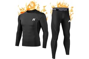 MEETWEE Thermal Underwear for Men, Winter Base Layer Set Tops & Long Johns Winter Ski Cold Weather Gear for Heat Retention